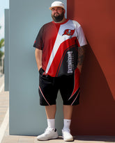 Ensemble de t-shirt ample de style équipe pour hommes, grande taille, costume de style sportif pour hommes, cadeau pour hommes